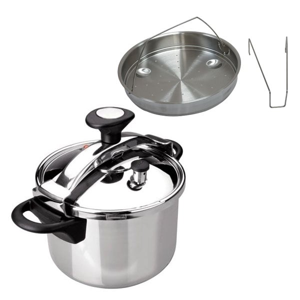 Lot autocuiseur classique 8 L et panier vapeur Lacor - Mathon