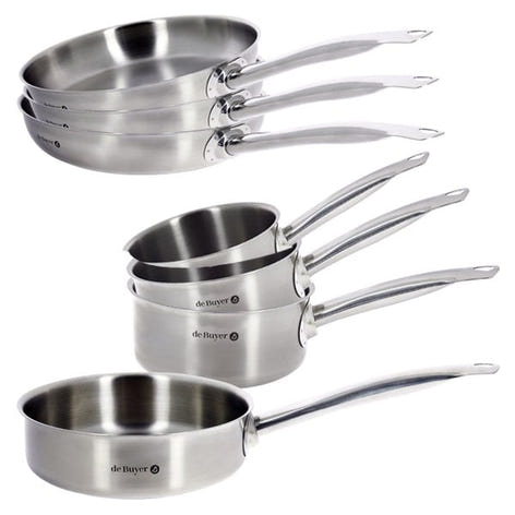 Batterie de cuisine 7 pièces tout inox Prim