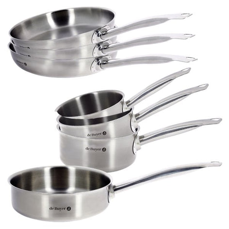 Batterie de cuisine 7 pièces tout inox Prim