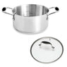 Lot faitout inox Excell’Inox 20 cm et couvercle en verre Mathon - Mathon - 2