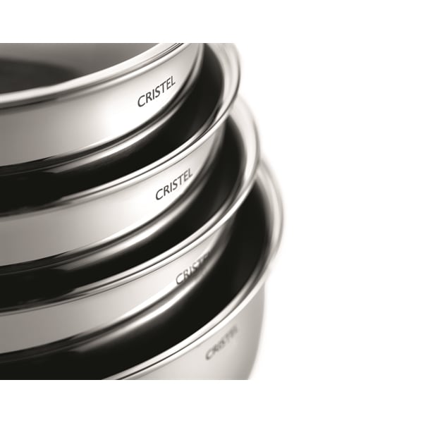 Lot poêle sautoir tout inox Castel’Pro 28 cm et couvercle Cristel - Mathon - 4