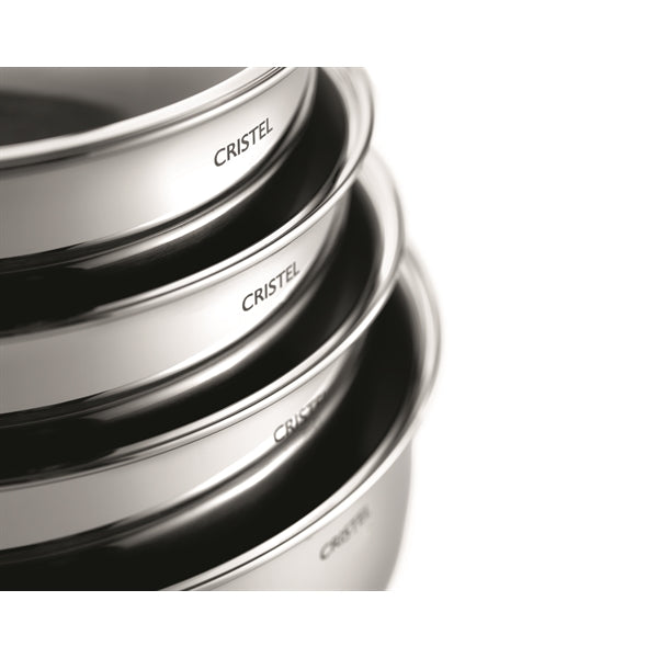 Lot poêle sautoir tout inox Castel’Pro 28 cm et couvercle Cristel - Mathon - 4