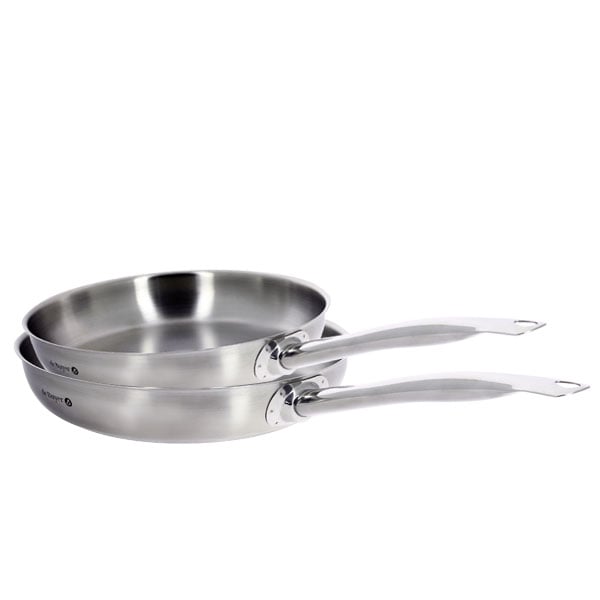 Lot 2 poêles tout inox Prim