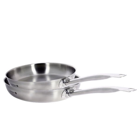 Lot 2 poêles tout inox Prim