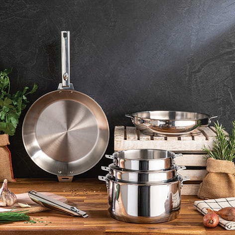 Lot 3 casseroles inox Clips’Inox 16, 18 et 20 cm et manche amovible Mathon - Mathon - 2