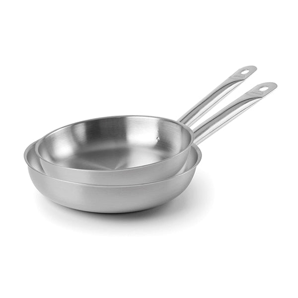 Lot 2 poêles en inox Chef 24 et 28 cm  Lacor - Mathon - 1