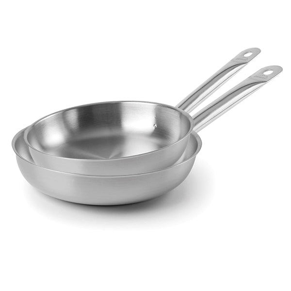 Lot 2 poêles en inox Chef 32 et 36 cm  Lacor - Mathon - 1