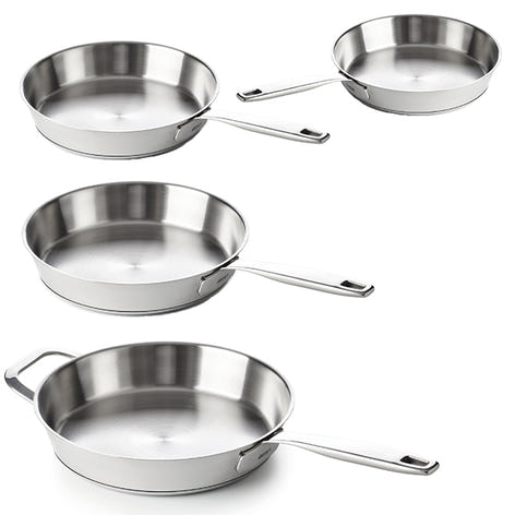 Lot 4 poêles à frire tout inox Maestro 20, 24, 28 et 32 cm   Beka - Mathon - 1