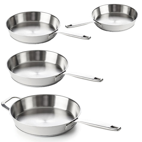 Lot 4 poêles à frire tout inox Maestro 20, 24, 28 et 32 cm   Beka - Mathon - 1