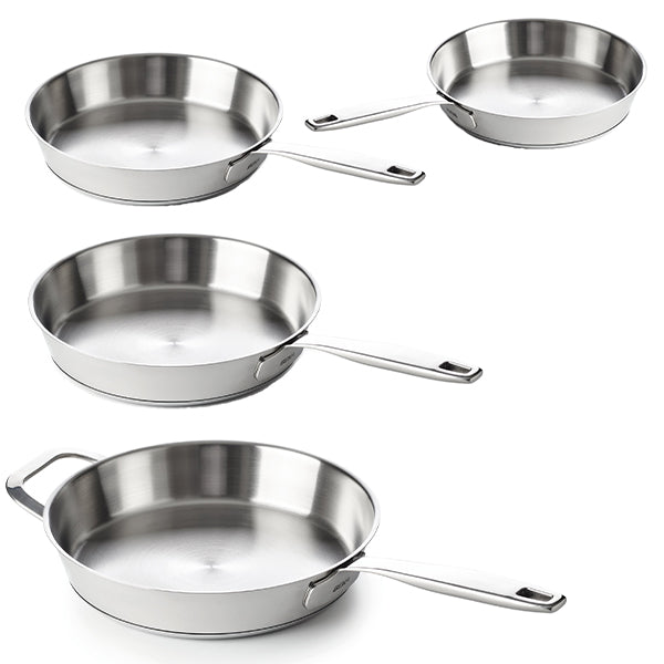 Lot 4 poêles à frire tout inox Maestro 20, 24, 28 et 32 cm   Beka - Mathon - 1