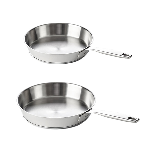 Lot 2 poêles à frire tout inox Maestro 24 et 28 cm   Beka - Mathon - 1