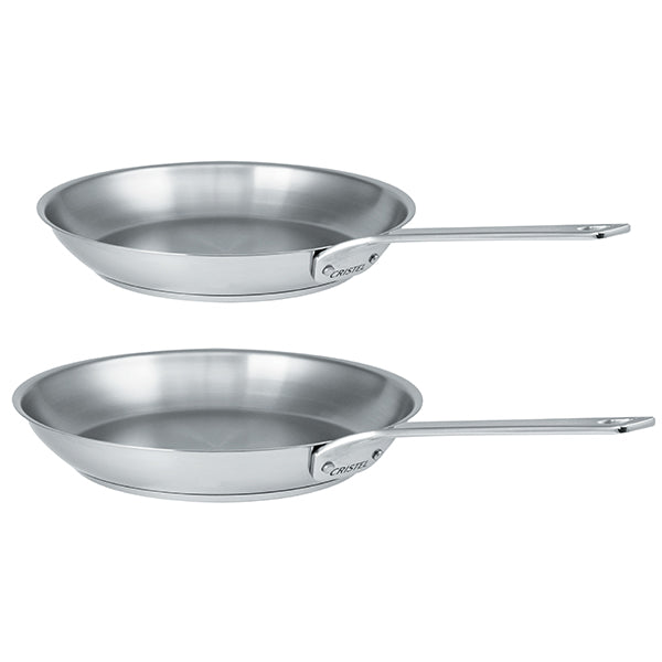 Lot 2 poêles tout inox 1826 24 et 28 cm  Cristel - Mathon - 1