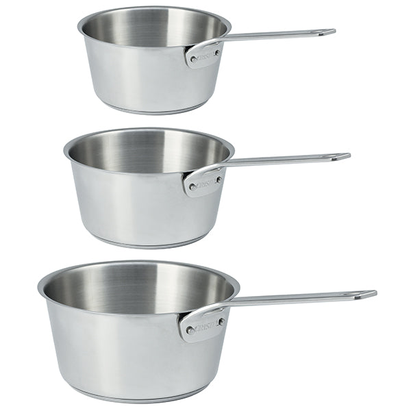 Lot 3 casseroles inox 1826 16, 18 et 20 cm  Cristel - Mathon - 1