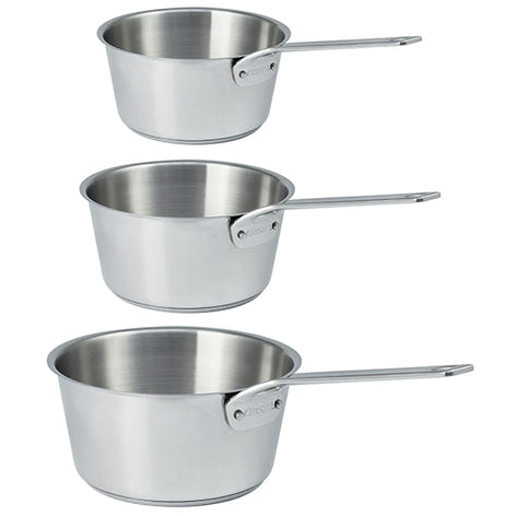Lot 3 casseroles inox 1826 16, 18 et 20 cm Cristel - Mathon - 1