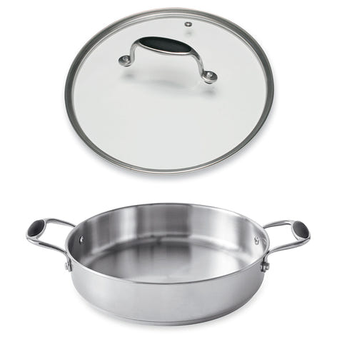 Lot sauteuse 2 anses tout inox Excell