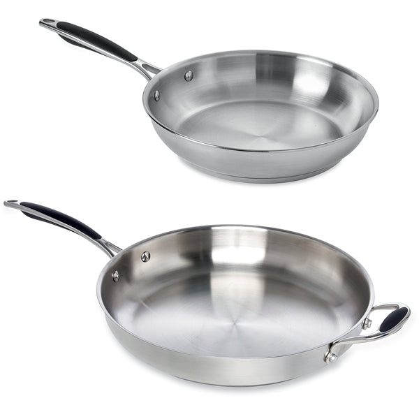 Lot 2 poêles tout inox Excell