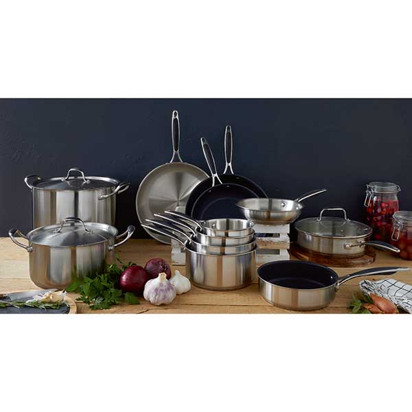 Lot 2 sauteuses tout inox Excell’Inox 24 cm avec poignée et 28 cm avec contre-poignée Mathon - Mathon - 5