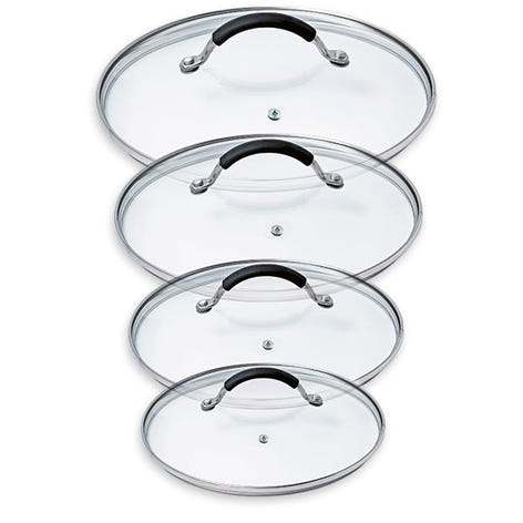 Set 4 couvercles en verre Rapid Cook 14, 16, 18 et 20 cm Mathon - Mathon