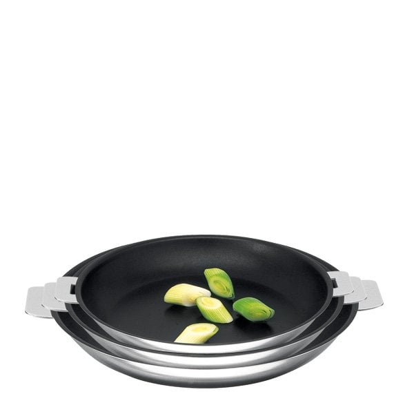 Lot 3 poêles inox antiadhérentes Mutine sans manche 20, 24 et 26 cm Cristel - Mathon - 1