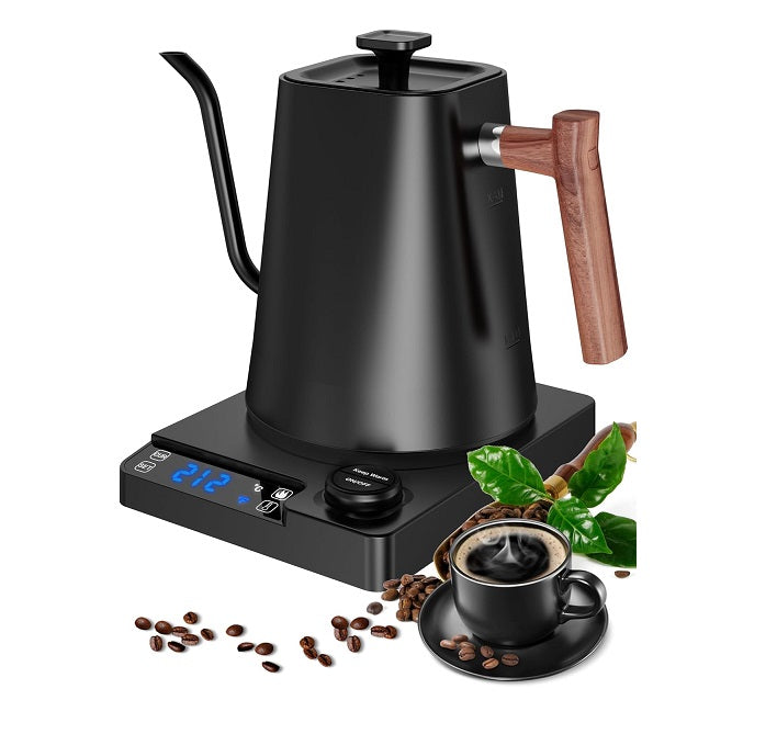 Bouilloire électrique de 1L en acier inoxydable avec réglage de la température noir Vendos85 - Mathon