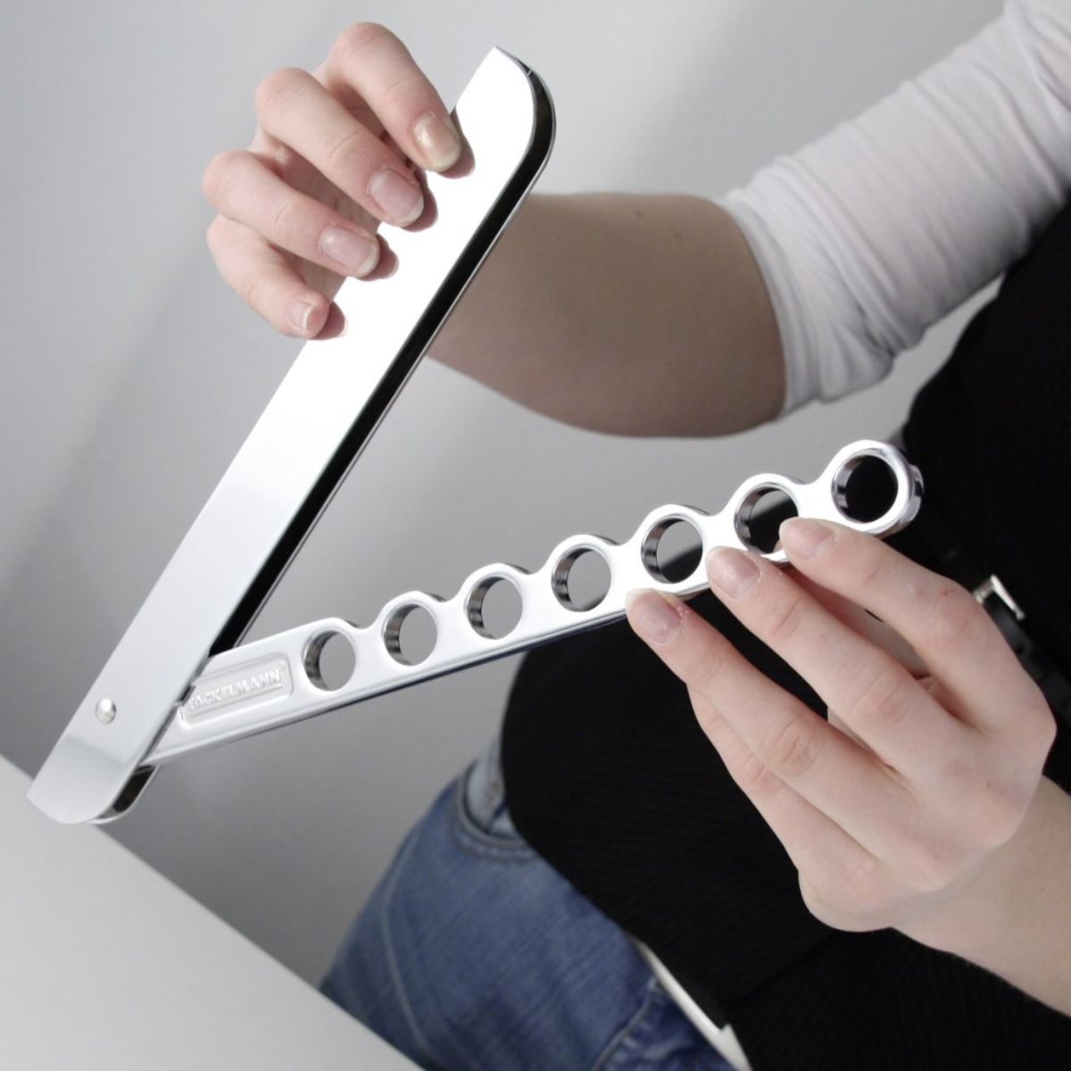 Crochet pliant gris  Tecno Fackelmann - Mathon - 3