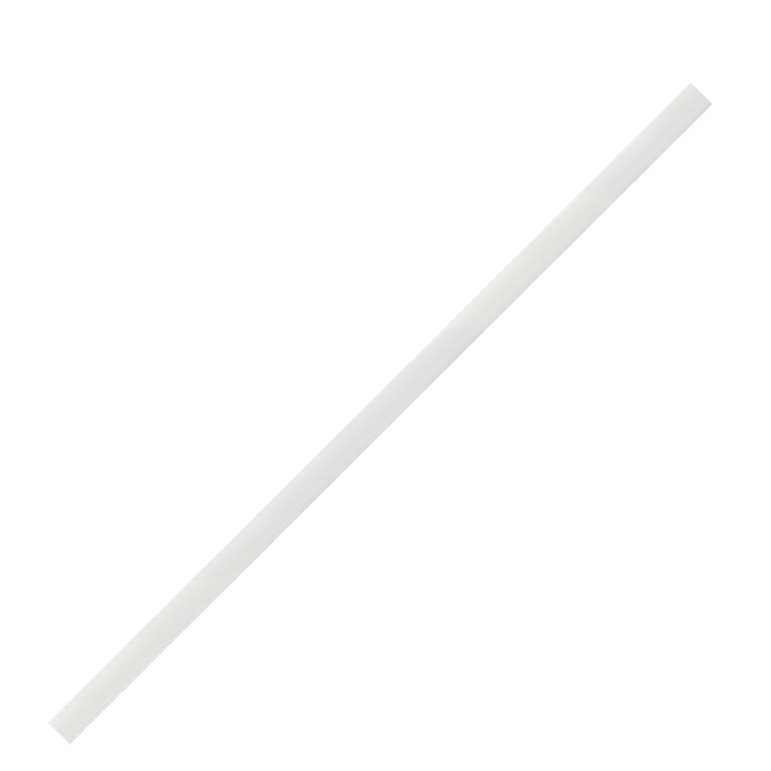 500Pcs - Paille en papier blanc emballée individuellement  H197mm FirstPack - Mathon - 1