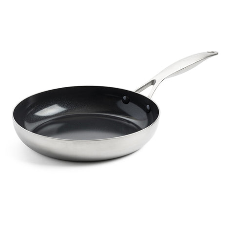 Poêle inox antiadhésive 24 cm Geneva Green pan - Mathon - 1