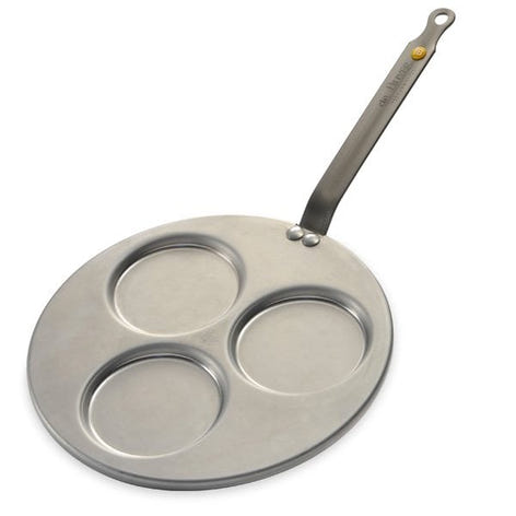Poêle 3 blinis acier Minéral B 27 cm De Buyer - Mathon - 1