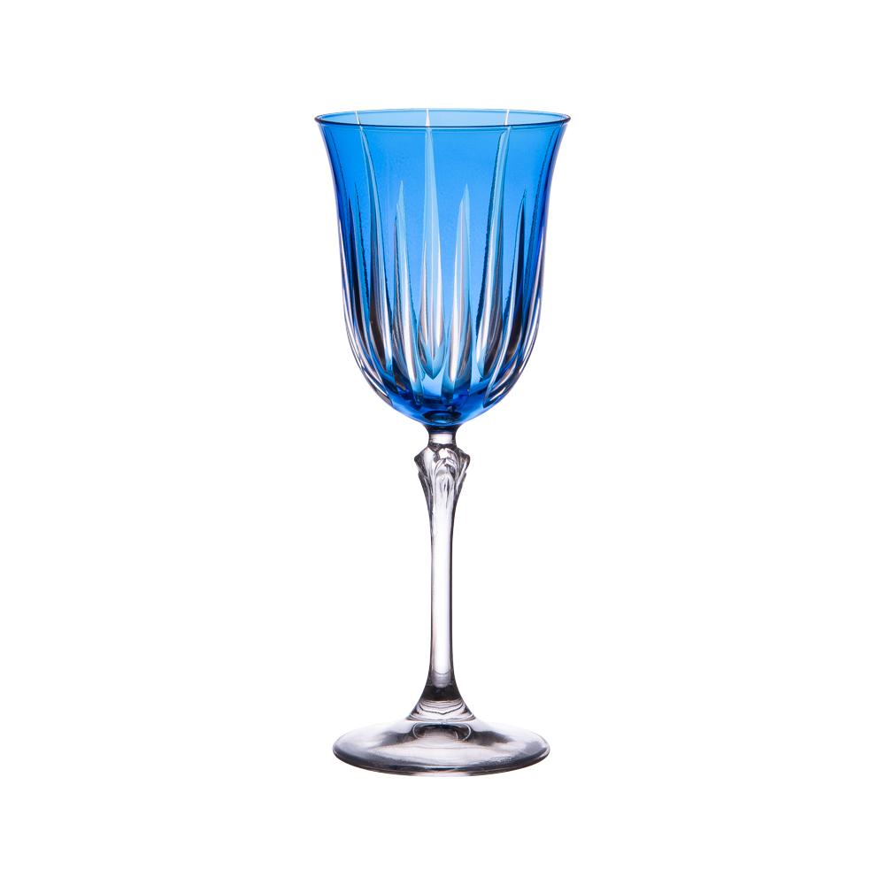 Coffret de 6 verres à pied Divina bleu 28 cl Table passion - Mathon - 1