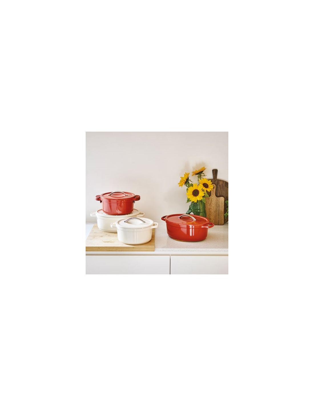 Cocotte ronde rouge 24 cm 4.5 L Beka - Mathon - 5