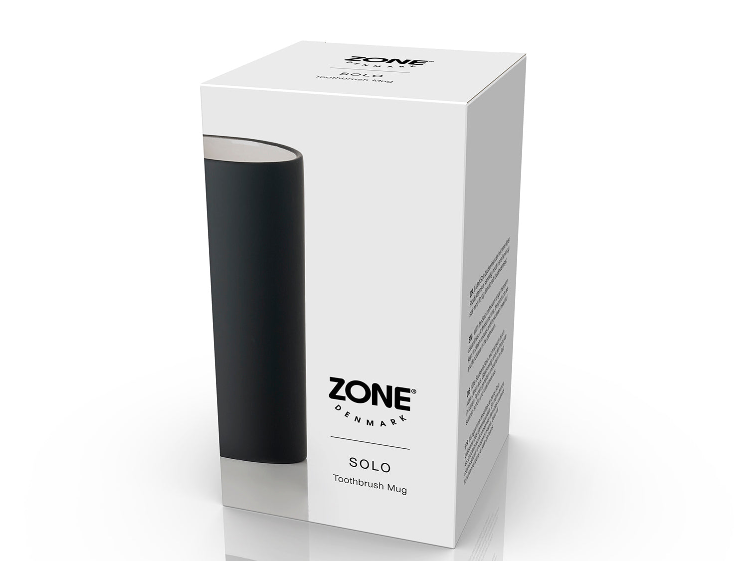 Gobelet pour brosse à dents SOLO en porcelaine Noir Zone Denmark - Mathon - 2