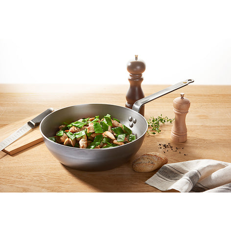 Lot poêle et sauteuse paysanne acier Minéral B 24 cm De Buyer - Mathon - 2
