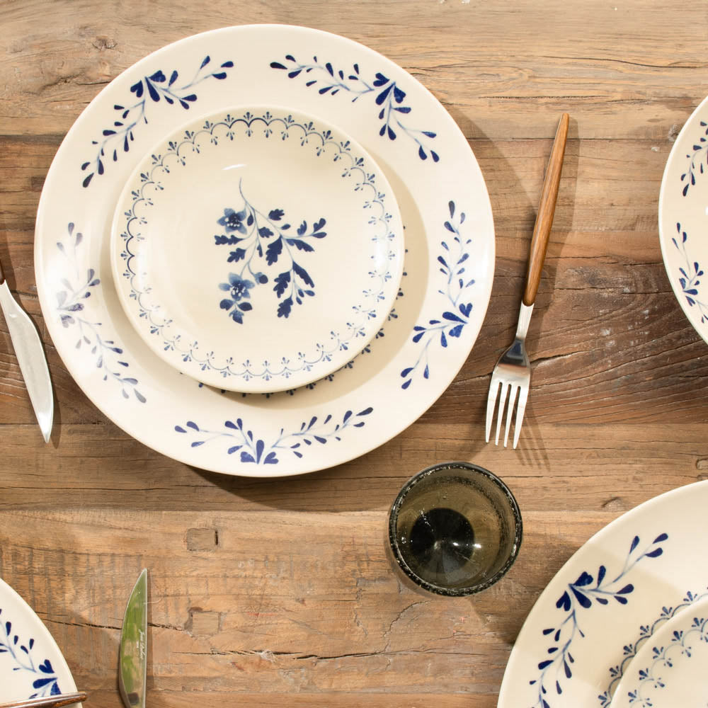 Assiette plate Appoline bleue 27 cm (lot de 6) Table passion - Mathon - 3