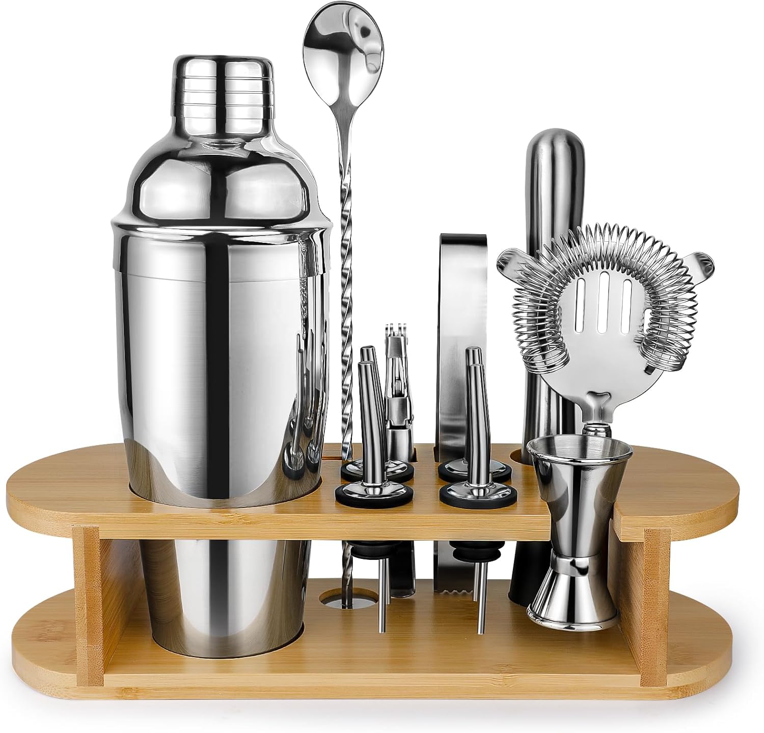 Kit Cocktail Complet avec Support en Bambou gris Vendos85 - Mathon