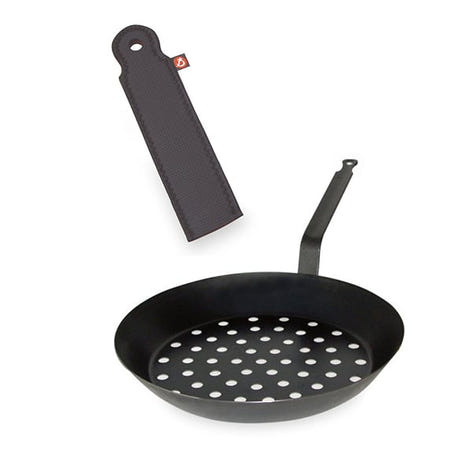 Lot poêle à marrons pour cuisson sur braise 28 cm et manchon de protection - Mathon