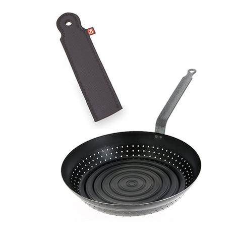 Lot poêle à marrons 28 cm et manchon de protection De Buyer - Mathon