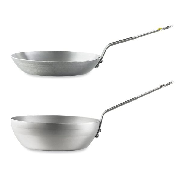 Lot poêle et sauteuse paysanne acier Minéral B 24 cm De Buyer - Mathon - 1