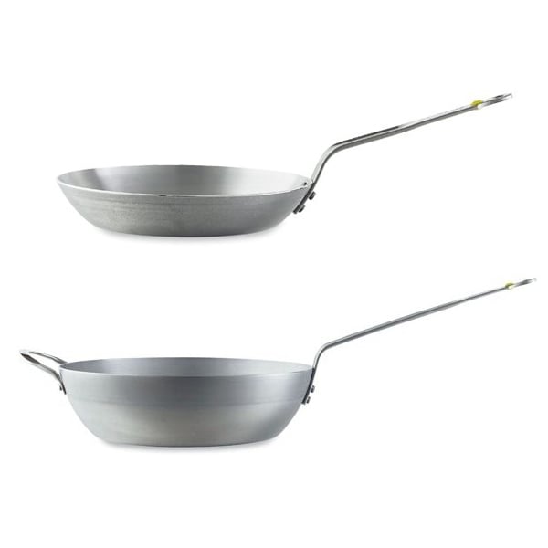 Lot poêle 28 cm et sauteuse paysanne 32 cm acier Minéral B De Buyer - Mathon - 1