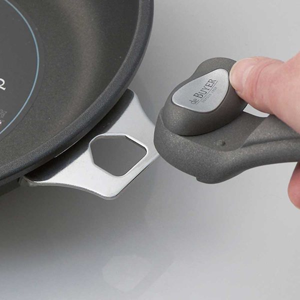 Lot sauteuse paysanne acier Minéral B 24 cm et manche amovible De Buyer - Mathon - 2