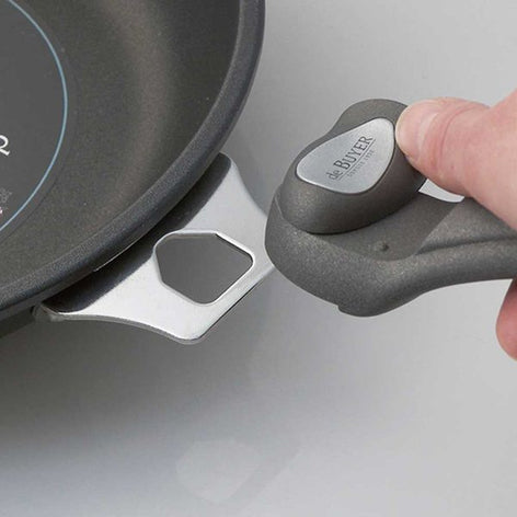 Lot sauteuse paysanne acier Minéral B 24 cm et manche amovible De Buyer - Mathon - 2