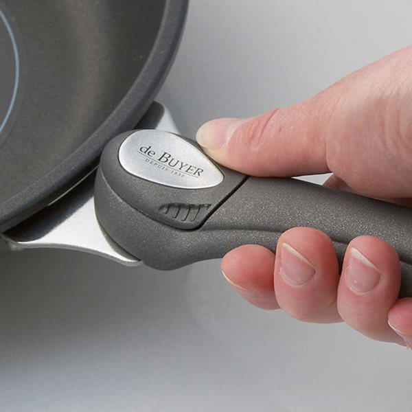 Lot sauteuse paysanne acier Minéral B 24 cm et manche amovible De Buyer - Mathon - 4