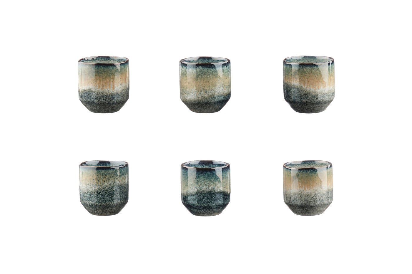 Lot de 6 tasses en grès gris D7.2 Björn - Mathon - 1