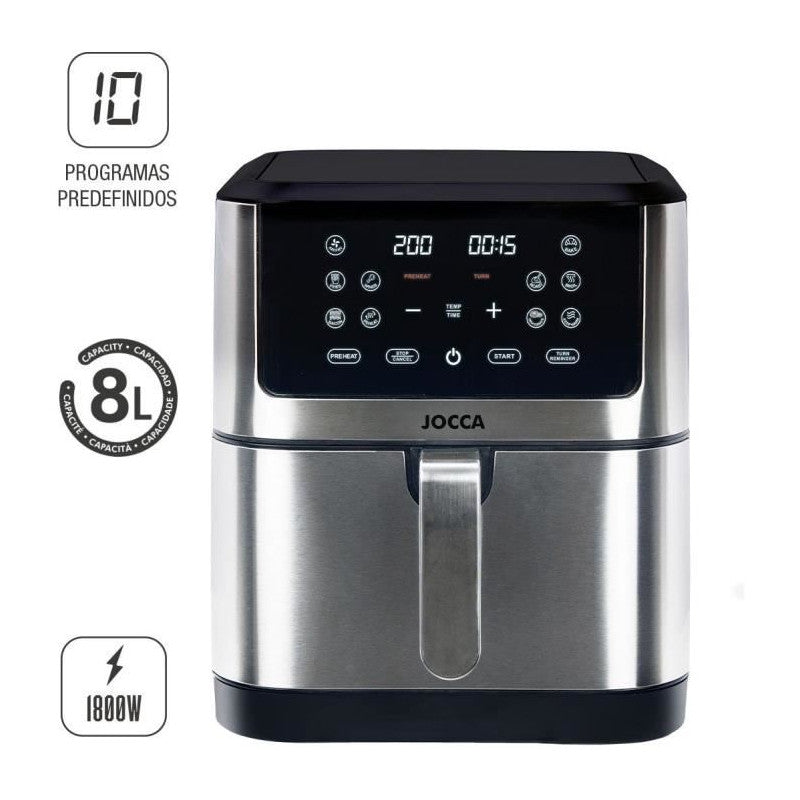 Friteuse Sans Huile - Jocca - 2193 - 8l - 1800 W - 30,3 X 38,3 X 35,1 Cm - Acier Inoxydable Jocca - Mathon - 6