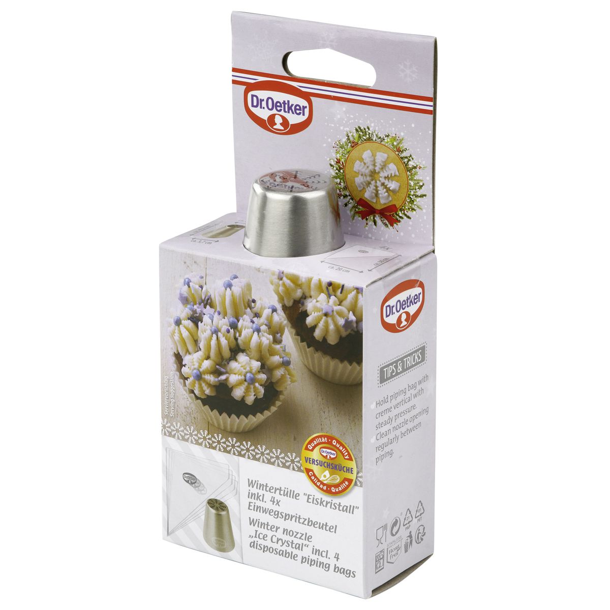 Ensemble de 8 poches à douille et embout cristal de glace en inox  Baker Edition Dr. Oetker - Mathon - 4