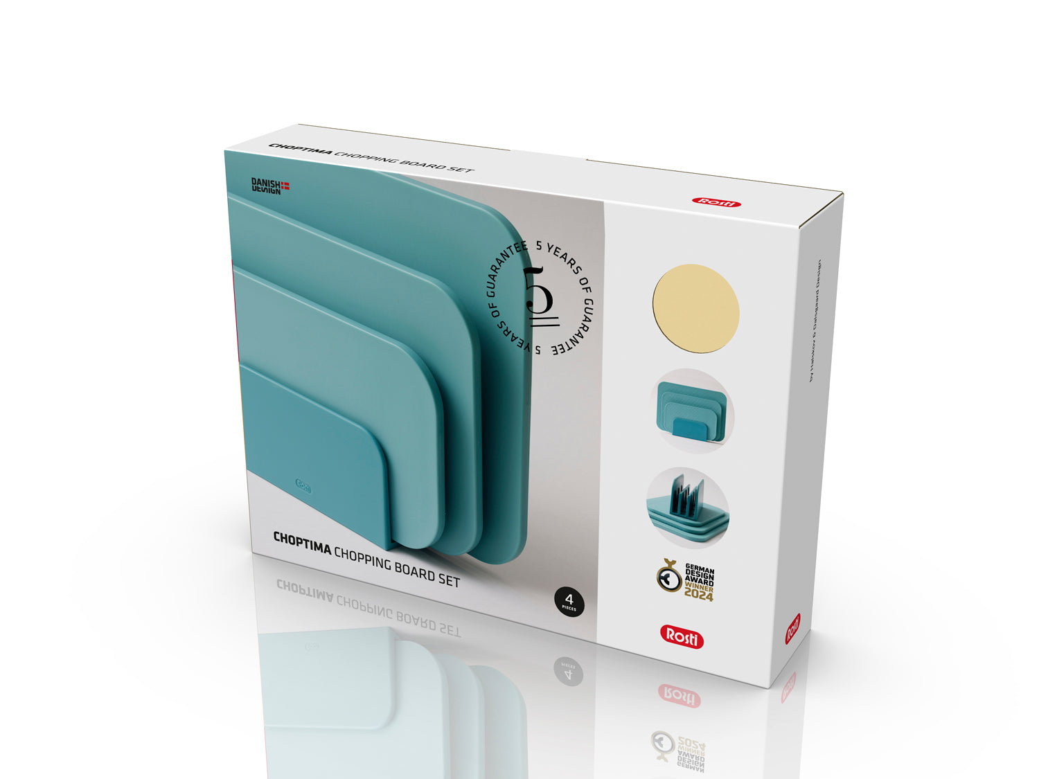 Ensemble planches à découper CHOPTIMA en polyéthylène Nordic green Rosti - Mathon - 2