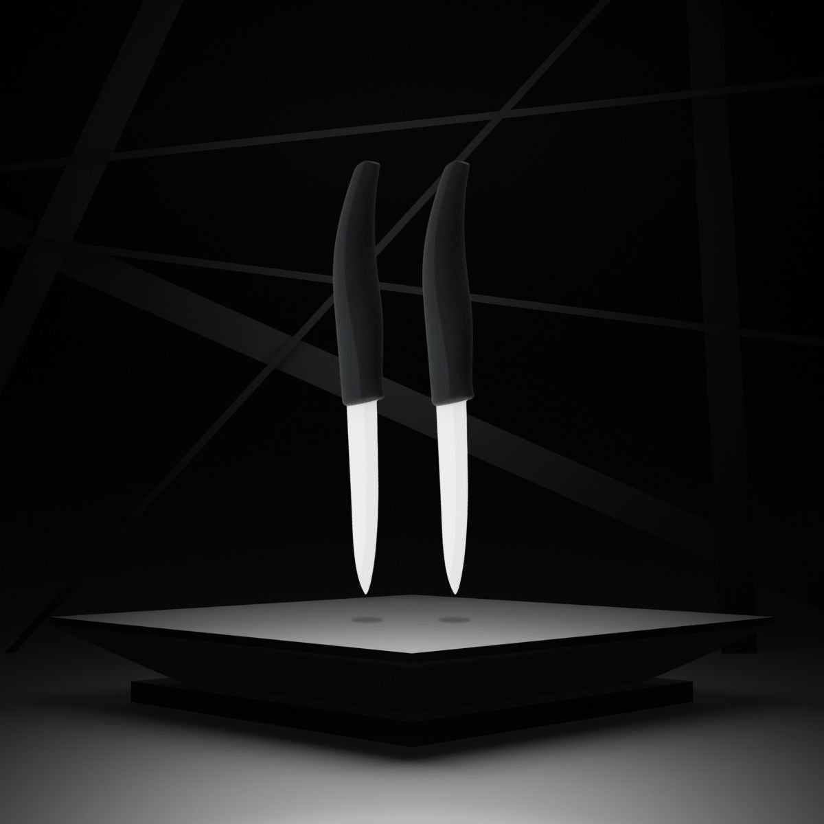 Lot de 2 couteaux de cuisine avec lame en céramique de 7,5 cm  Céramique Nirosta - Mathon - 4