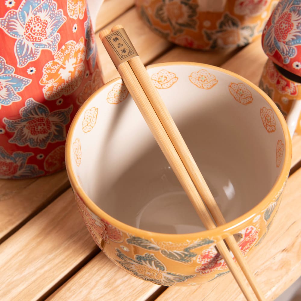 Bol avec baguettes Zephyr 13 cm (lot de 2) Table passion - Mathon - 2