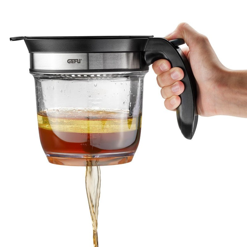 Séparateur de graisse Fluido1 1L en acier plastique et silicone Gefu - Mathon - 3