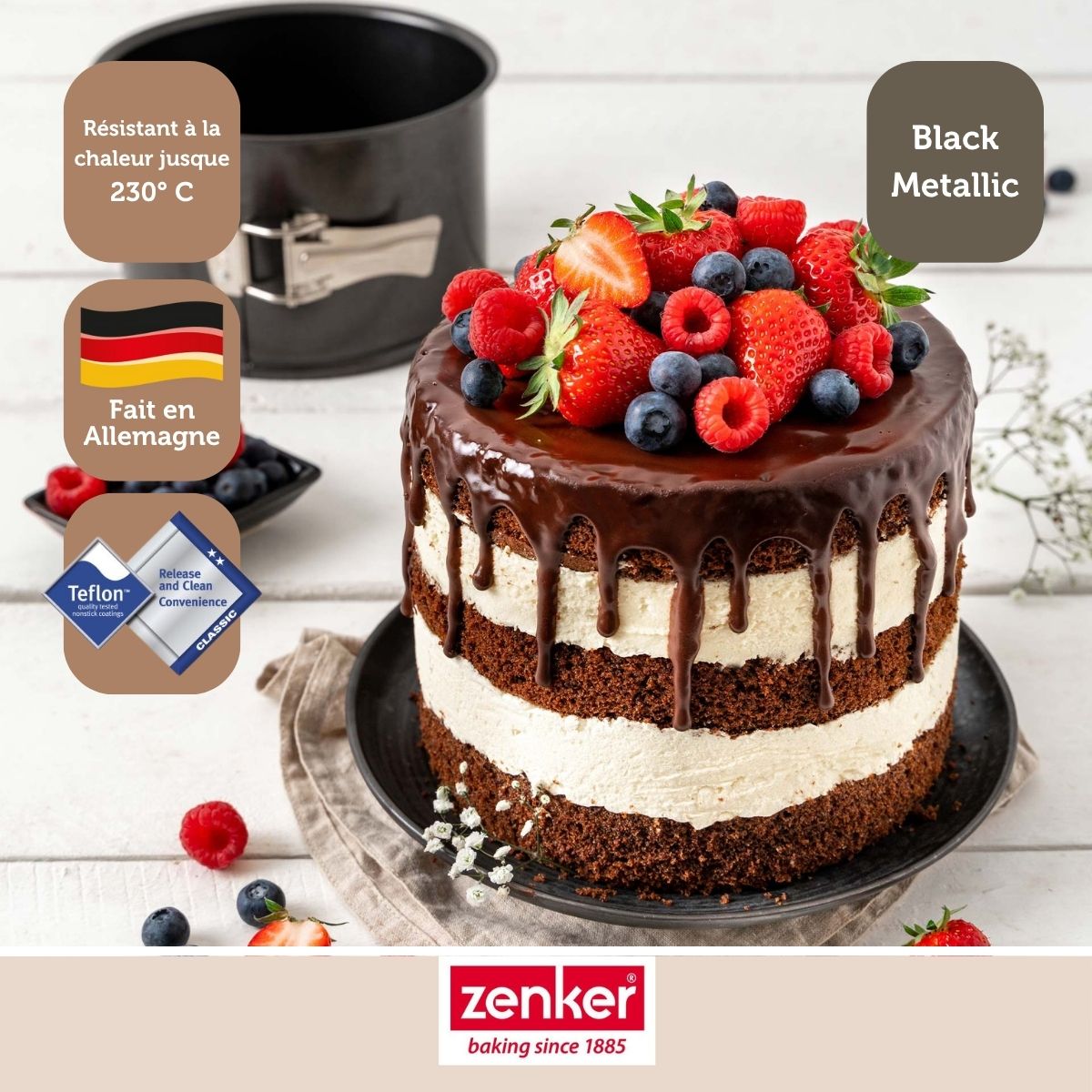 Moule à panettone à charnière 18 cm Zenker Black Metallic Zenker - Mathon - 8