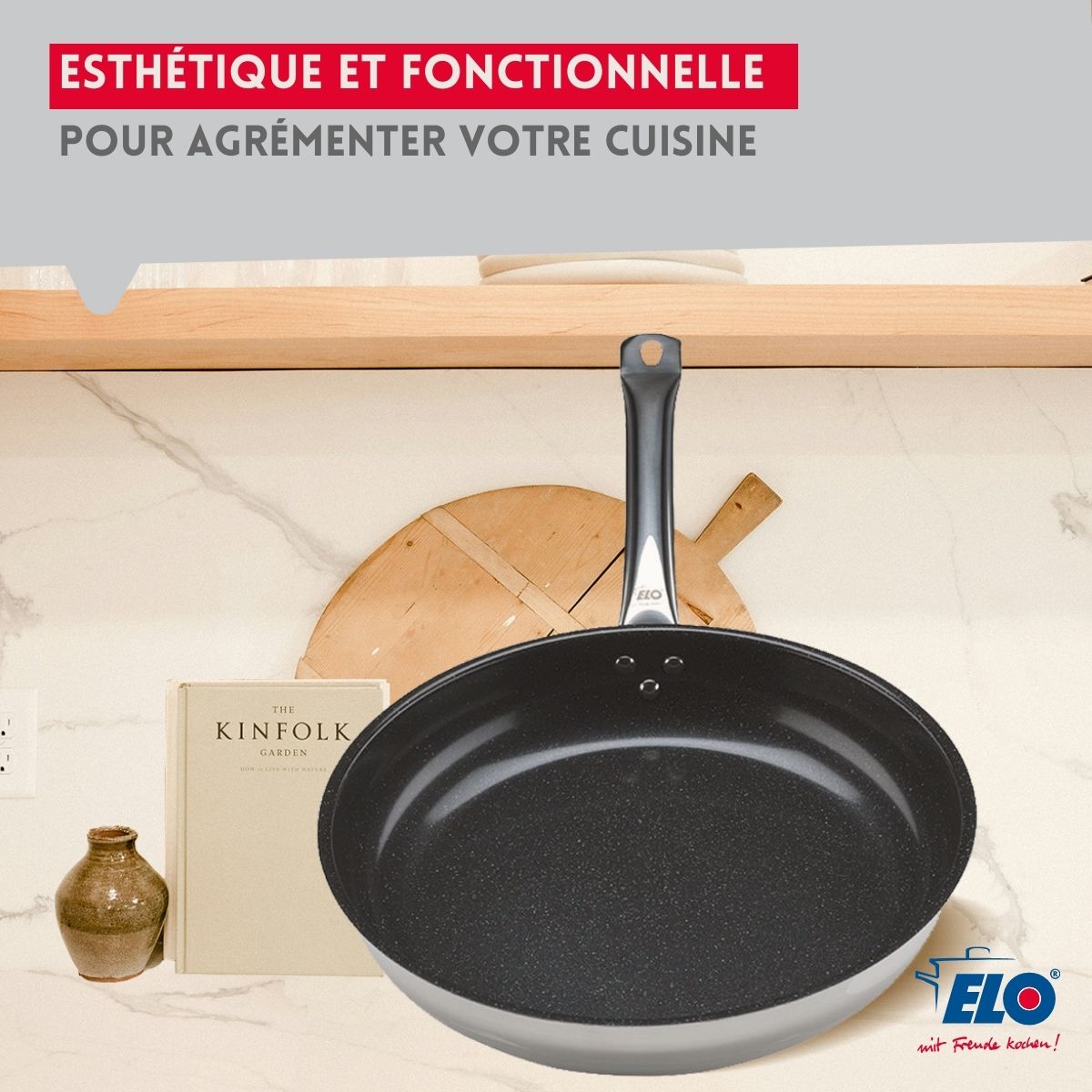 Set de 2 Poêles 24 et 32 cm céramique sans PFAS Profi Therm Platinum Elo - Mathon - 2